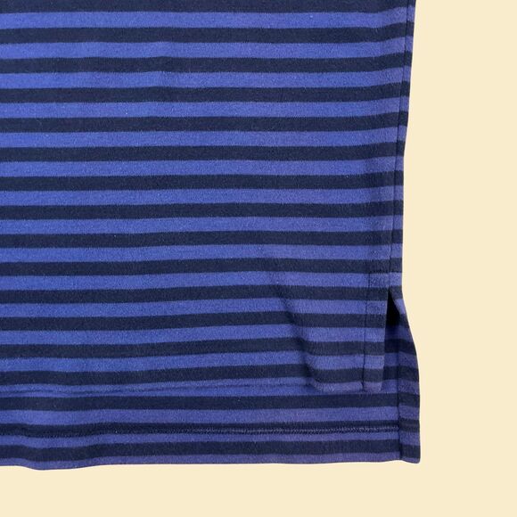 90s XL Polo by Ralph Lauren shirt, vintage blue striped polo short sleeve top - Picture 9 of 9
